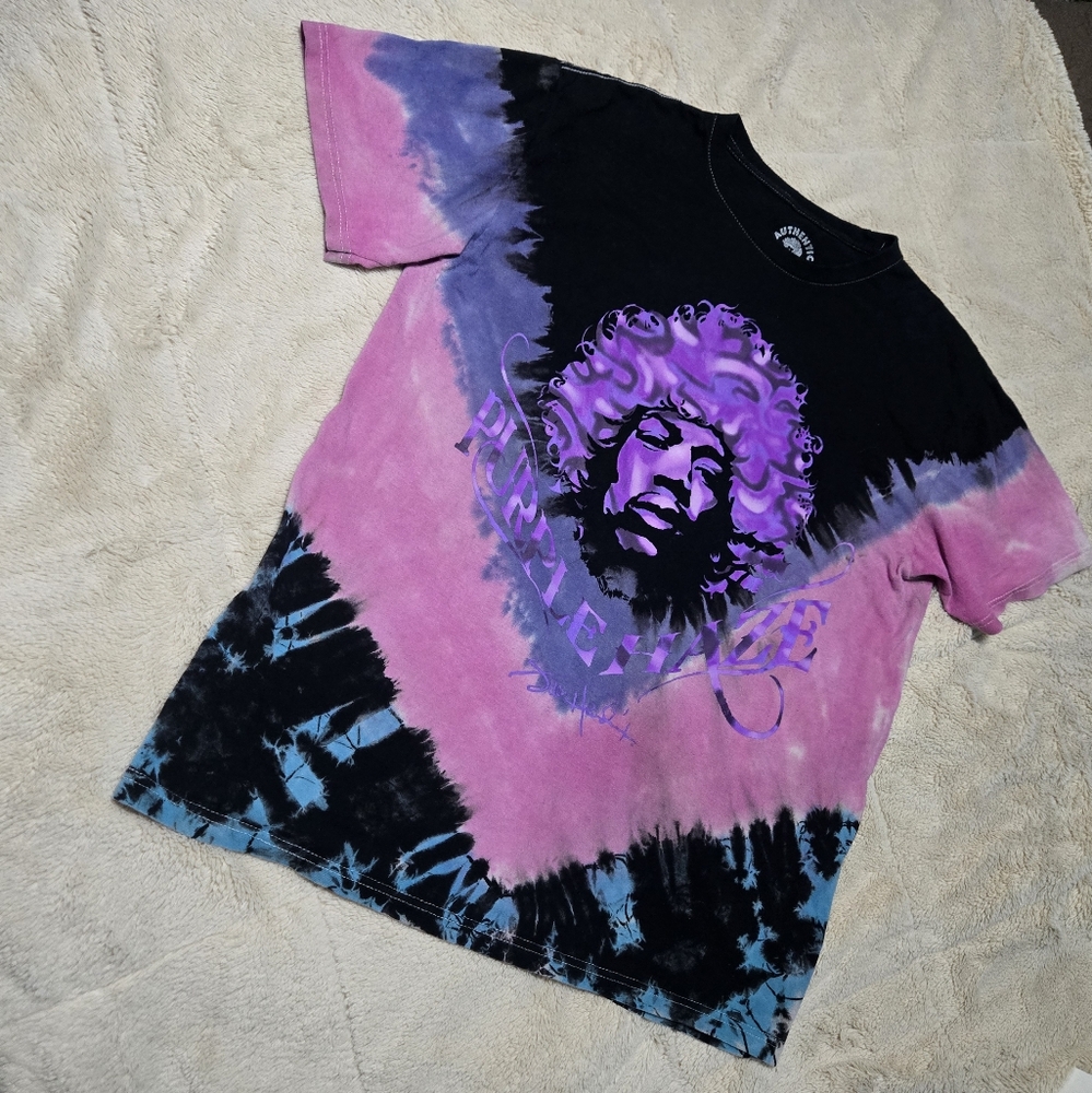Jimmy Hendricks Concert Tee Jimi Hendrix Purple Haze tie dye, L